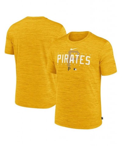 Men's Gold Pittsburgh Pirates Authentic Collection Velocity Performance Practice T-shirt $24.50 T-Shirts