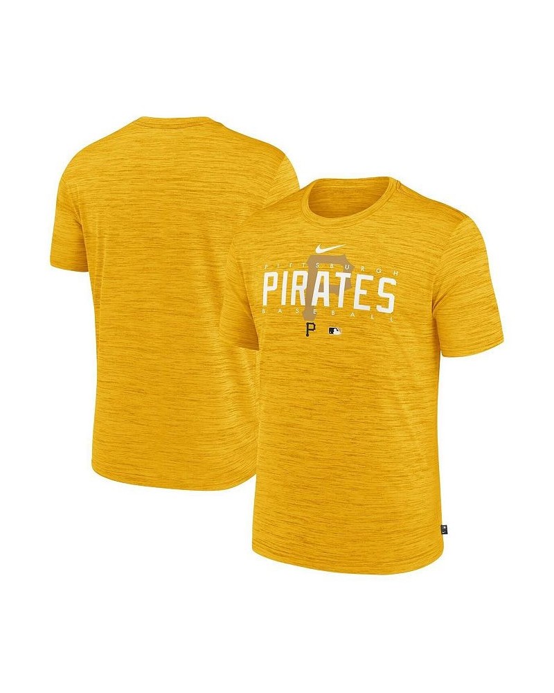 Men's Gold Pittsburgh Pirates Authentic Collection Velocity Performance Practice T-shirt $24.50 T-Shirts