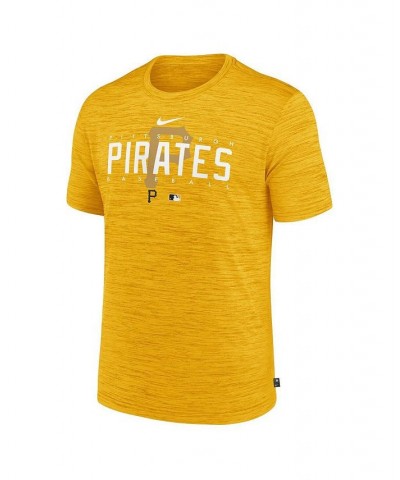 Men's Gold Pittsburgh Pirates Authentic Collection Velocity Performance Practice T-shirt $24.50 T-Shirts