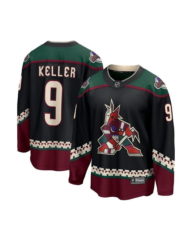 Men's Branded Clayton Keller Black Arizona Coyotes Home Premier Breakaway Player Jersey $60.63 Jersey