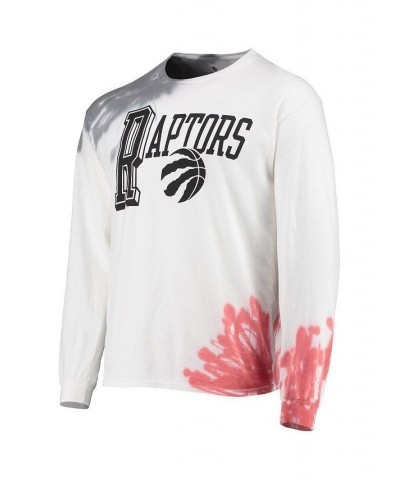 Men's White Toronto Raptors Tie-Dye Long Sleeve T-shirt $23.21 T-Shirts