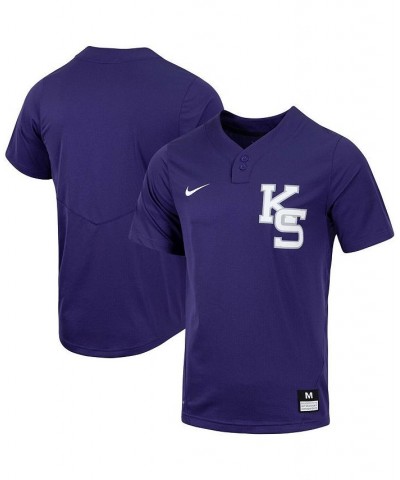 Men's Purple Kansas State Wildcats Replica Two-Button Baseball Jersey $40.00 Jersey