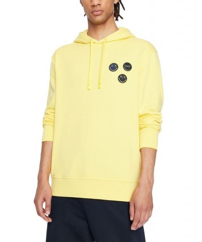 Men's Exclusive Smiley Logo Hoodie Gold $46.06 Sweatshirt