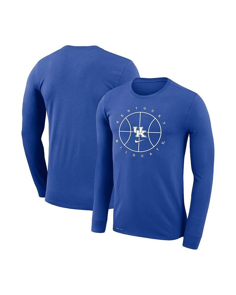 Men's Royal Kentucky Wildcats Basketball Icon Legend Performance Long Sleeve T-shirt $32.44 T-Shirts