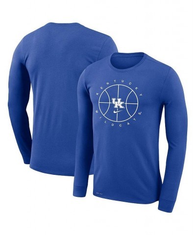 Men's Royal Kentucky Wildcats Basketball Icon Legend Performance Long Sleeve T-shirt $32.44 T-Shirts