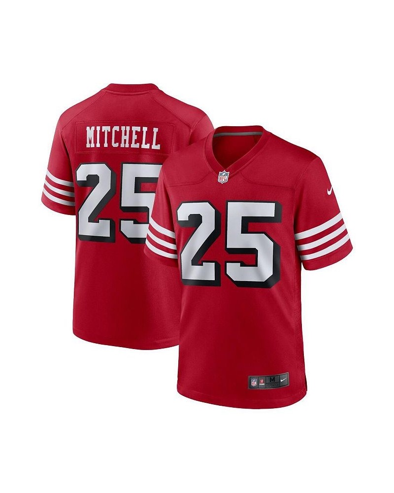 Men's Elijah Mitchell Scarlet San Francisco 49ers Alternate Team Game Jersey $51.36 Jersey