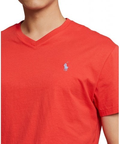 Men's Classic-Fit Jersey V-Neck T-Shirt Red $26.65 T-Shirts