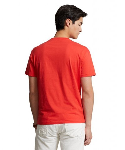 Men's Classic-Fit Jersey V-Neck T-Shirt Red $26.65 T-Shirts