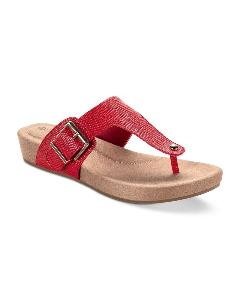 Memory Foam Rivver Sandals Red $41.34 Shoes