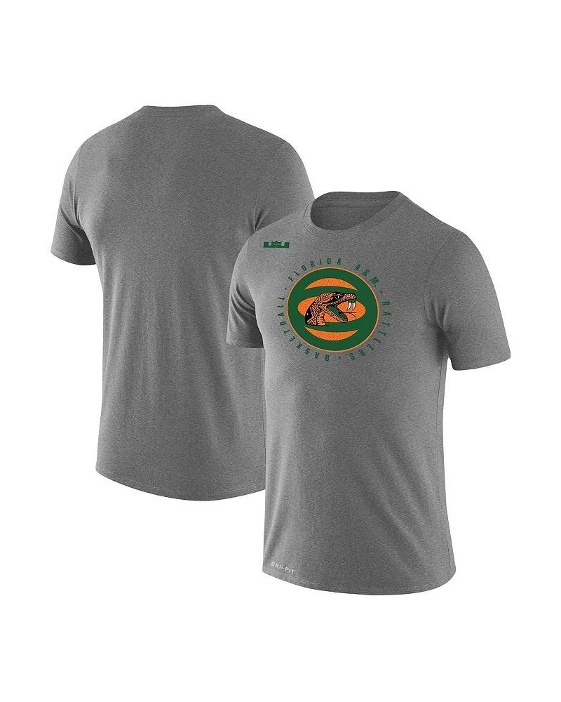 Men's x LeBron James Gray Florida A&M Rattlers Collection Legend Performance T-shirt $16.31 T-Shirts