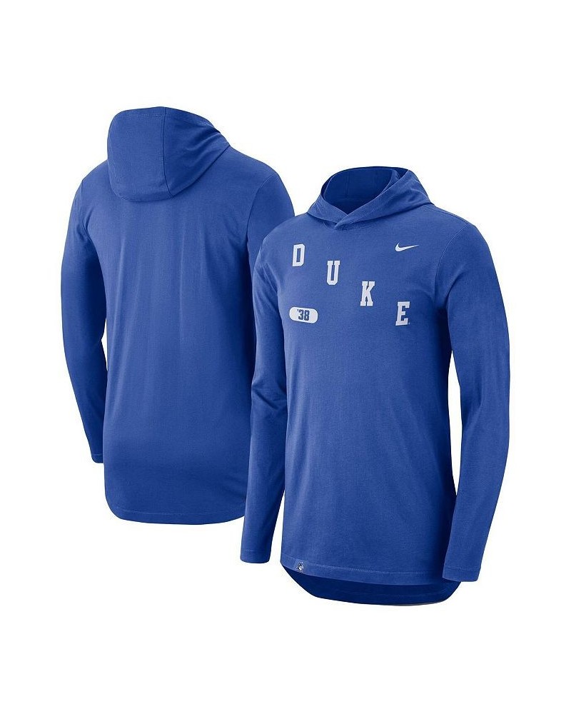 Men's Royal Duke Blue Devils Team Performance Long Sleeve Hoodie T-shirt $20.09 T-Shirts