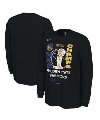 Men's Black Golden State Warriors 2022 NBA Finals Champions Locker Room Long Sleeve T-shirt $27.99 T-Shirts