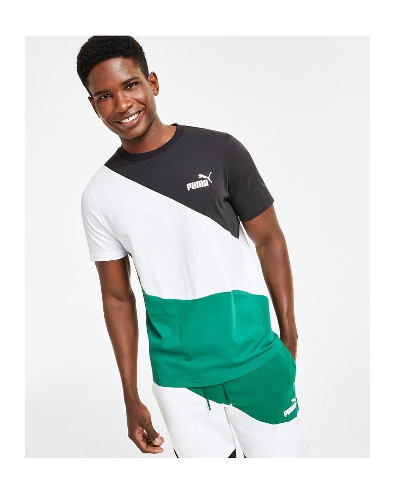 Men's Colorblocked Logo Short-Sleeve T-Shirt Green $17.55 T-Shirts