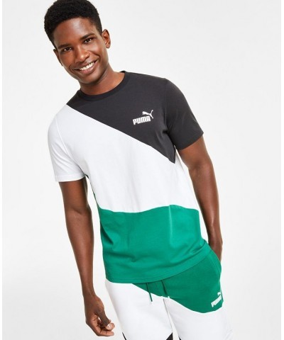 Men's Colorblocked Logo Short-Sleeve T-Shirt Green $17.55 T-Shirts