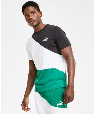 Men's Colorblocked Logo Short-Sleeve T-Shirt Green $17.55 T-Shirts