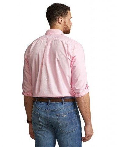 Men's Big & Tall Garment-Dyed Oxford Shirt Pink $56.70 Shirts