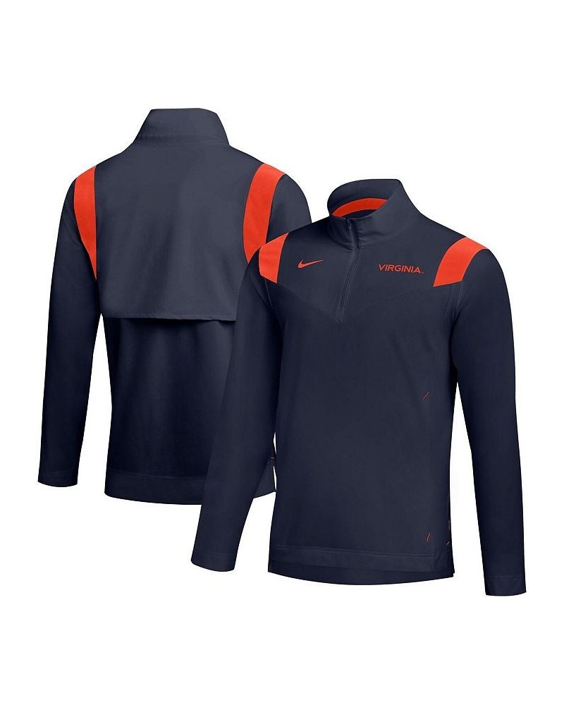 Men's Navy Virginia Cavaliers 2021 Team Coach Quarter-Zip Jacket $30.10 Jackets