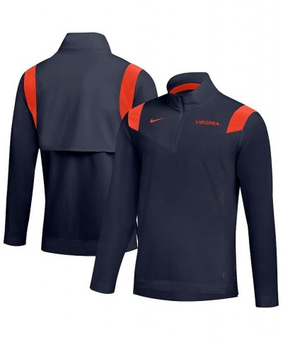 Men's Navy Virginia Cavaliers 2021 Team Coach Quarter-Zip Jacket $30.10 Jackets