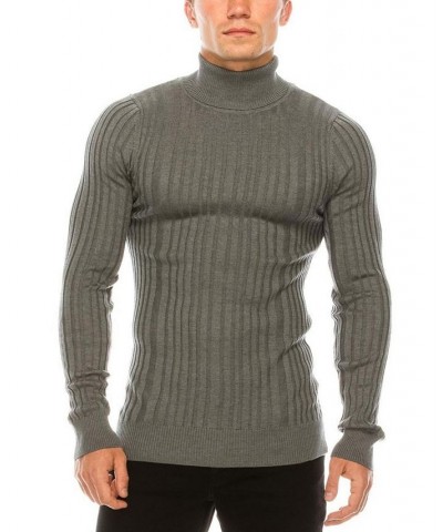 Men's Modern Ribbed Sweater Gray $32.90 Sweaters