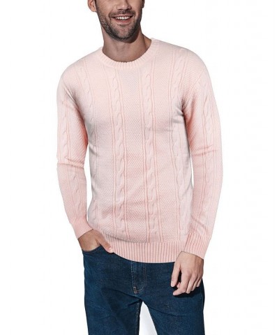 Men's Cable Knit Sweater Rosewater $23.00 Sweaters