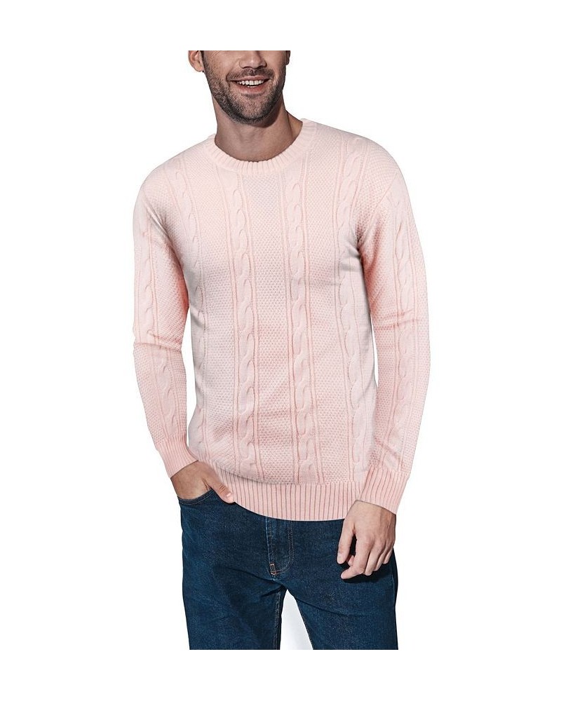 Men's Cable Knit Sweater Rosewater $23.00 Sweaters