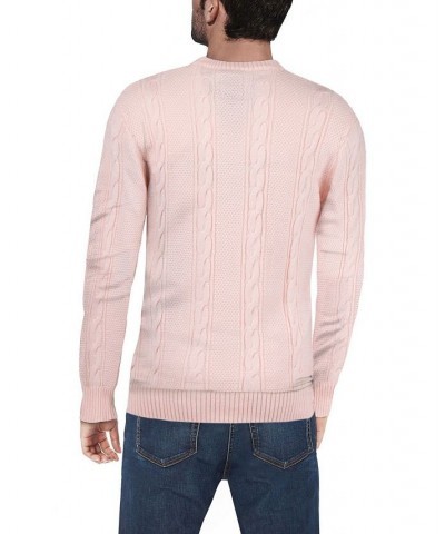 Men's Cable Knit Sweater Rosewater $23.00 Sweaters