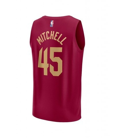 Men's Branded Donovan Mitchell Wine Cleveland Cavaliers 2022/23 Fast Break Replica Jersey - Icon Edition $29.40 Jersey