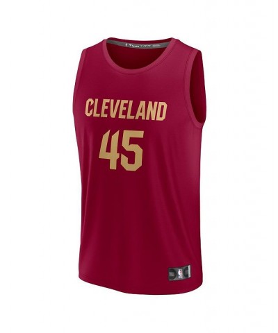 Men's Branded Donovan Mitchell Wine Cleveland Cavaliers 2022/23 Fast Break Replica Jersey - Icon Edition $29.40 Jersey