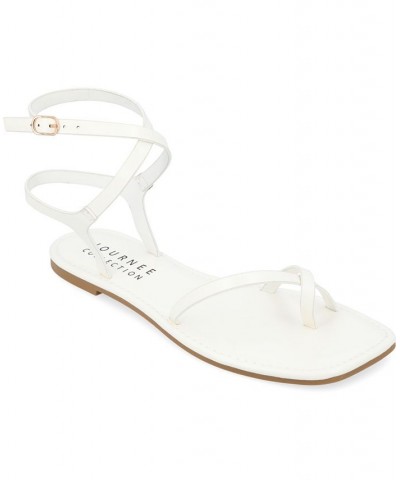 Women's Charra Strappy Sandals White $30.10 Shoes