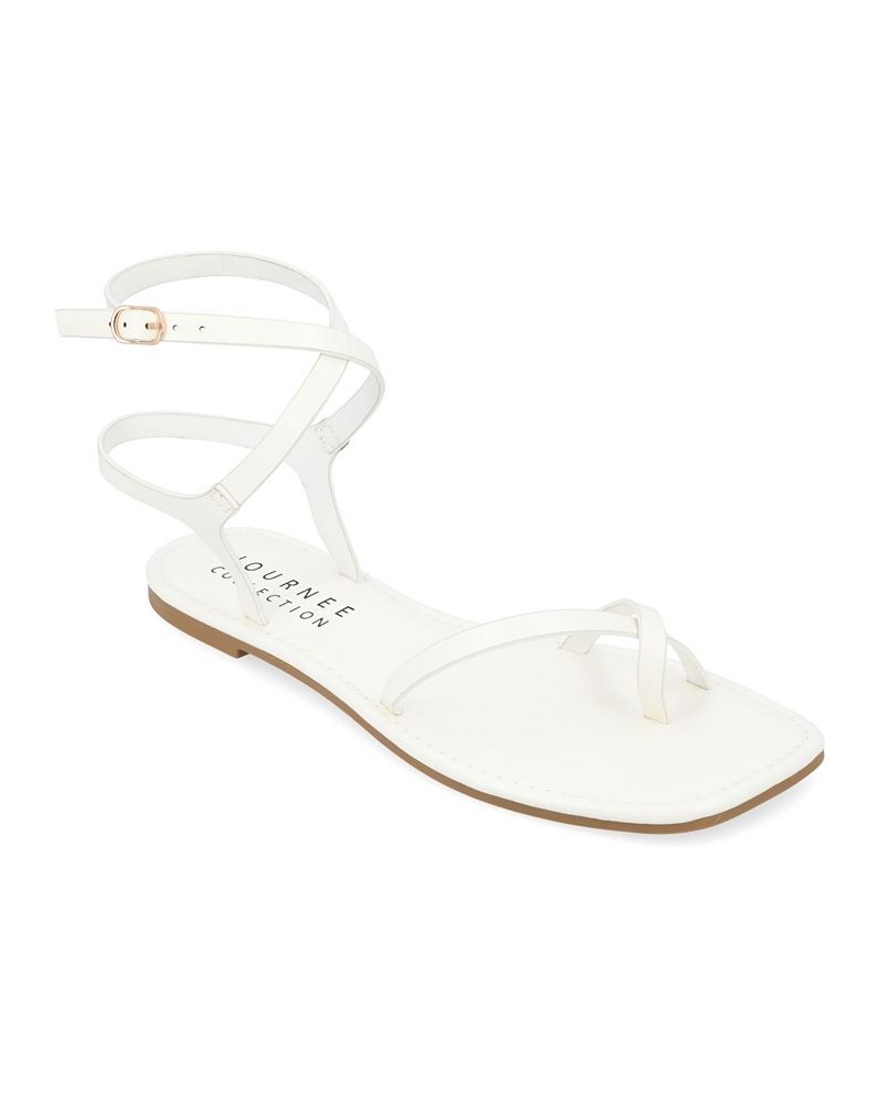 Women's Charra Strappy Sandals White $30.10 Shoes