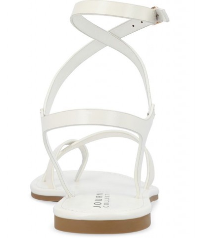 Women's Charra Strappy Sandals White $30.10 Shoes