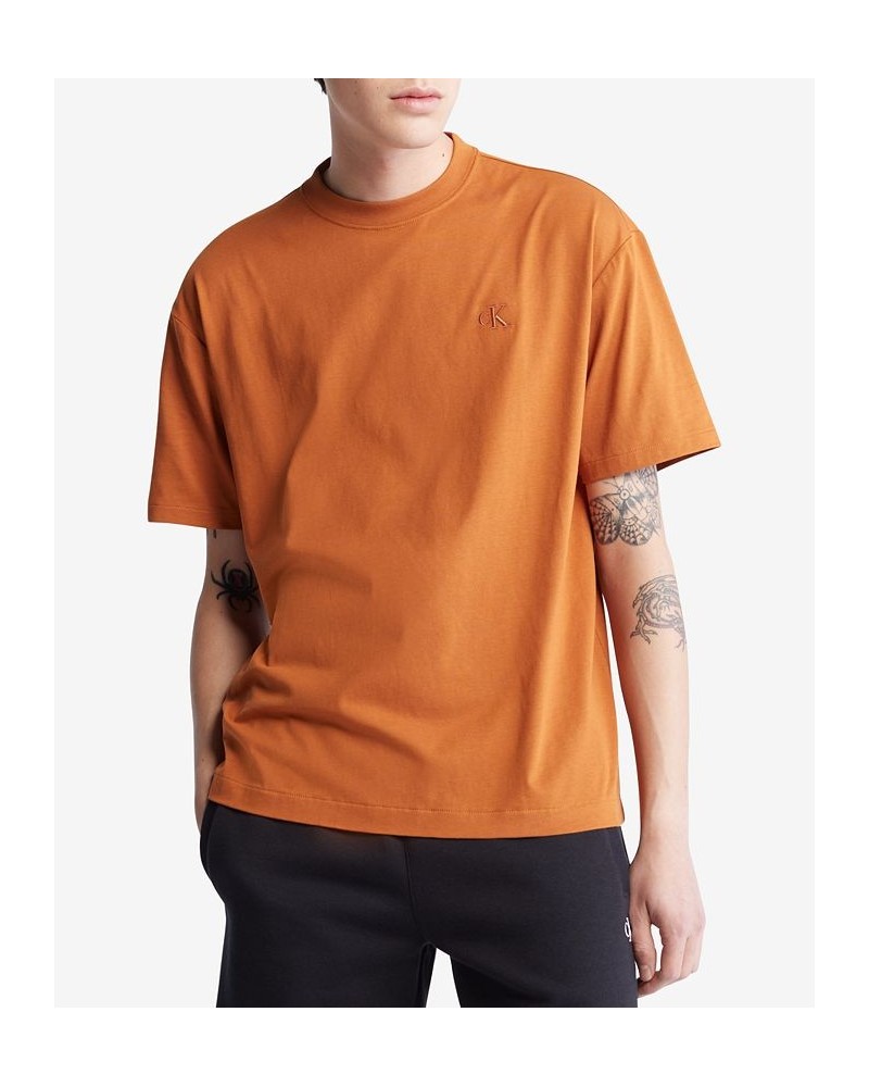 Men's Relaxed Fit Archive Logo Crewneck T-Shirt Orange $21.30 T-Shirts