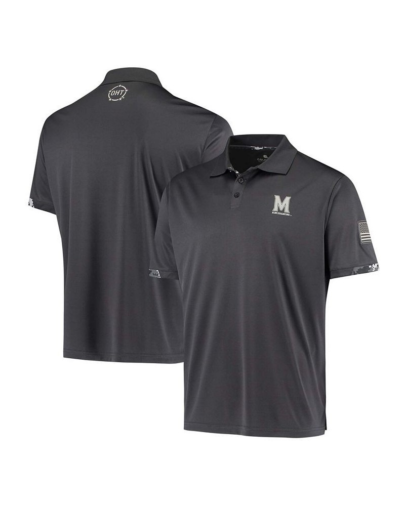 Men's Charcoal Maryland Terrapins OHT Military Inspired Appreciation Digital Camo Polo $26.40 Polo Shirts