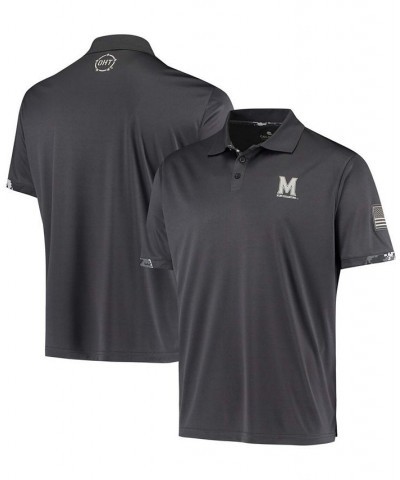 Men's Charcoal Maryland Terrapins OHT Military Inspired Appreciation Digital Camo Polo $26.40 Polo Shirts