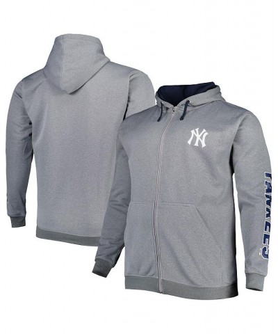 Men's Ash New York Yankees Big and Tall Pullover Hoodie $42.75 Sweatshirt