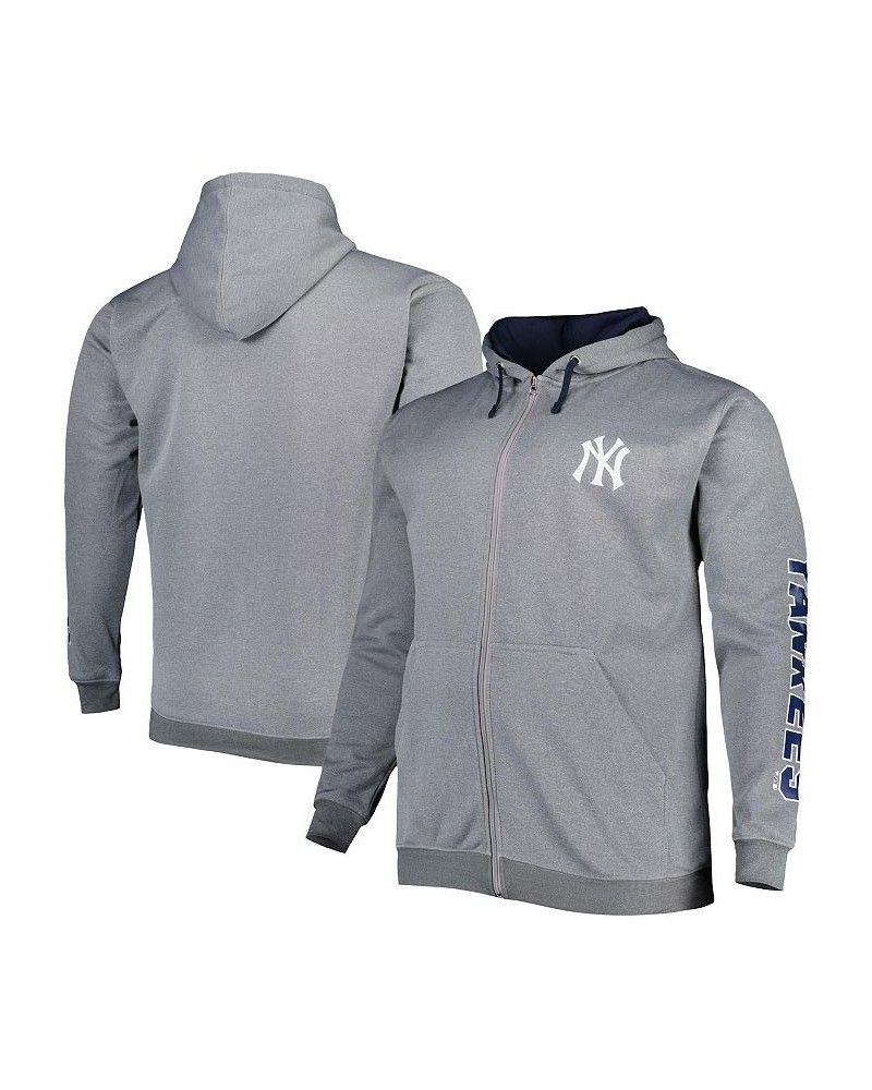 Men's Ash New York Yankees Big and Tall Pullover Hoodie $42.75 Sweatshirt