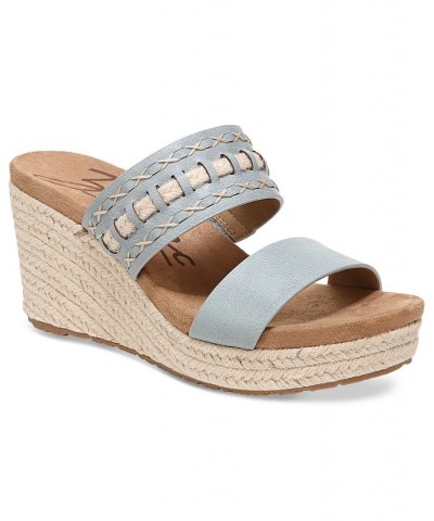 Women's Poppy Platform Espadrille Wedge Sandals Blue $45.54 Shoes