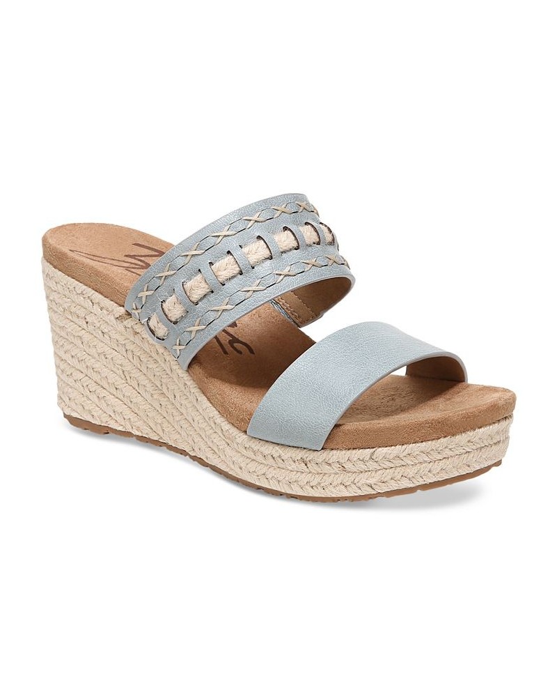 Women's Poppy Platform Espadrille Wedge Sandals Blue $45.54 Shoes