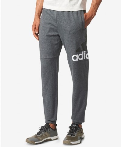 Men's Essentials Jersey Pants Dark Grey Heather/White $19.24 Pants