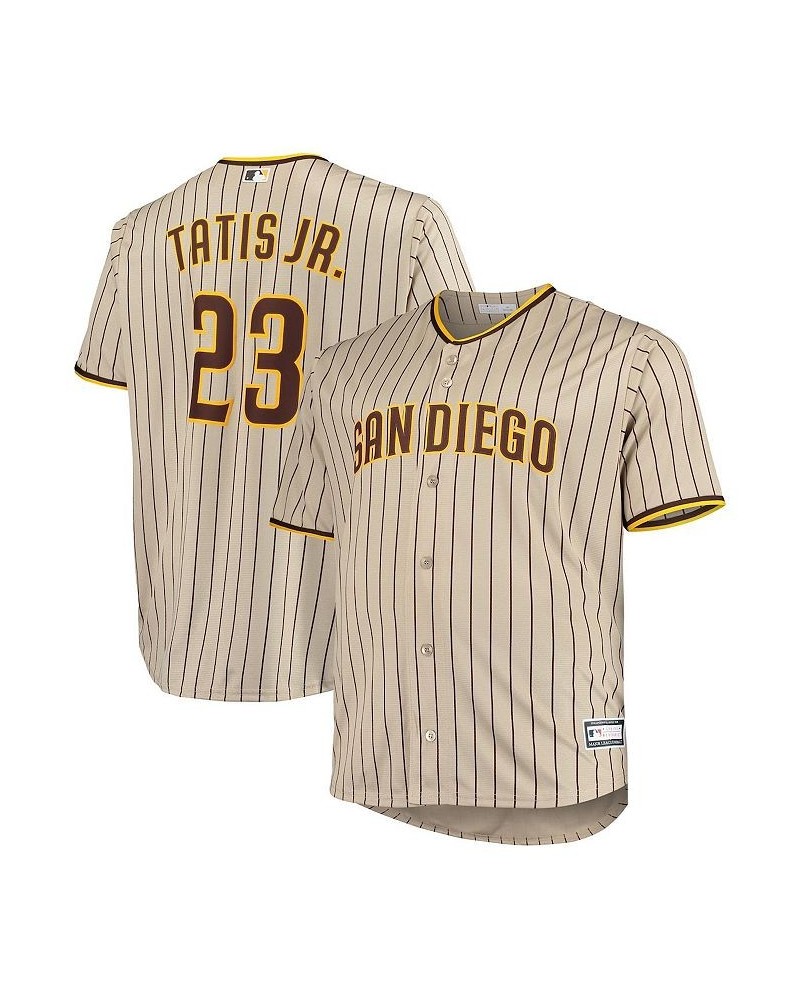 Men's Fernando Tatis Jr. Sand San Diego Padres Big and Tall Replica Player Jersey $49.40 Jersey