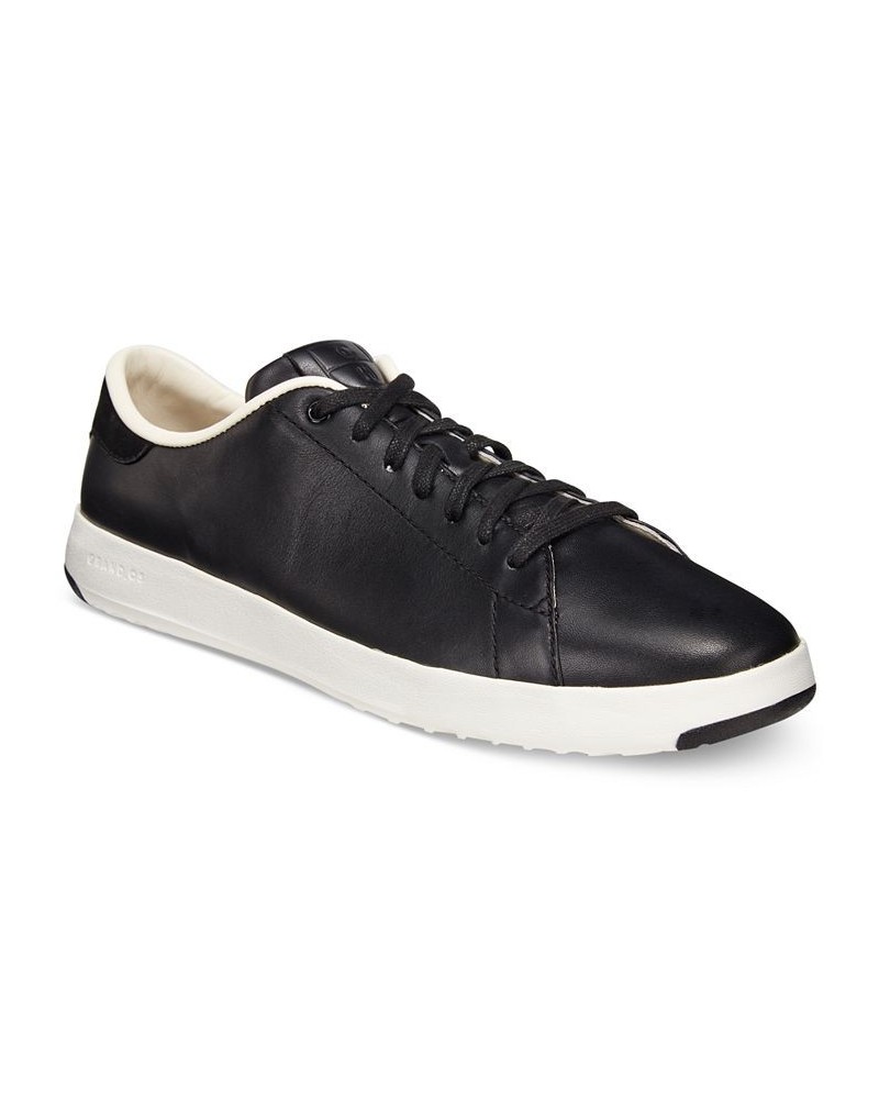 Women's GrandPro Tennis Lace-Up Sneakers Black $49.50 Shoes