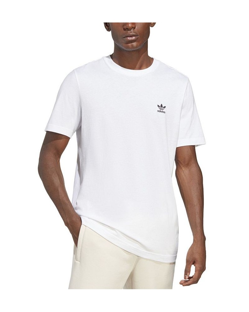 Men's Trefoil Essentials Short Sleeve Crewneck T-Shirt White $16.40 T-Shirts