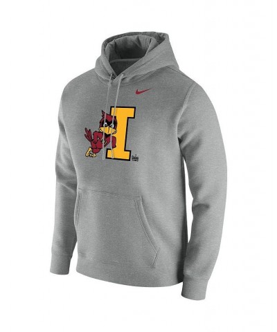 Men's Heathered Gray Iowa State Cyclones Vintage-Like School Logo Pullover Hoodie $39.95 Sweatshirt