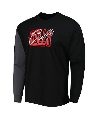 Men's Black Chicago Bulls Courtside Versus Flight MAX90 Long Sleeve T-shirt $26.31 T-Shirts