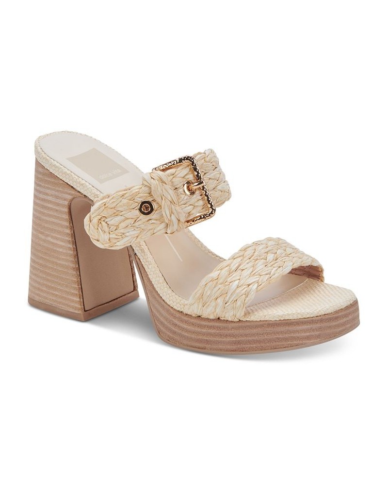 Women's Landry Buckle Detailed Platform Sandals PD02 $49.50 Shoes