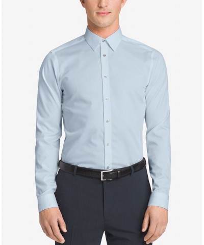 Men's Slim-Fit Non-Iron Performance Dress Shirt Blue $24.88 Dress Shirts