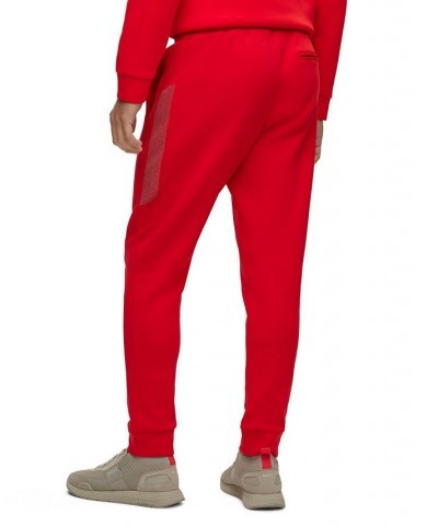 BOSS Men's Rhinestone Trims Cotton-Blend Tracksuit Bottoms Red $60.16 Pants