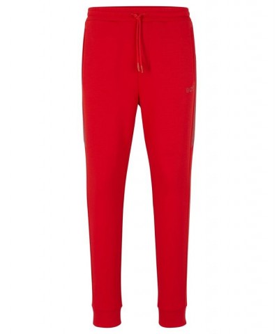 BOSS Men's Rhinestone Trims Cotton-Blend Tracksuit Bottoms Red $60.16 Pants