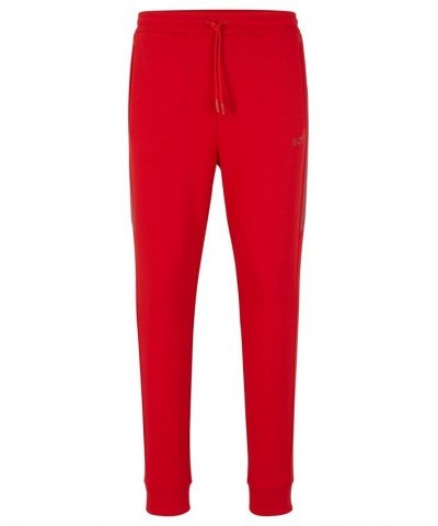 BOSS Men's Rhinestone Trims Cotton-Blend Tracksuit Bottoms Red $60.16 Pants