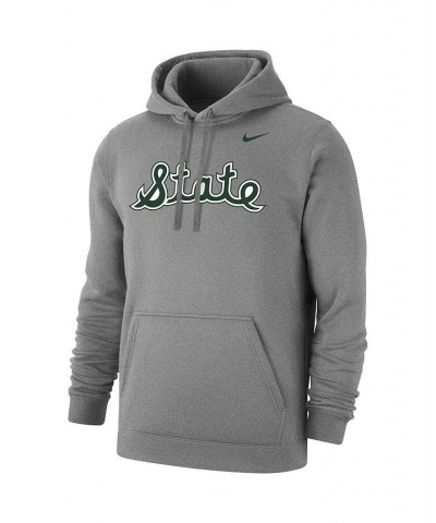 Men's Heathered Gray Michigan State Spartans Big and Tall Alternate Logo Club Pullover Hoodie $38.25 Sweatshirt